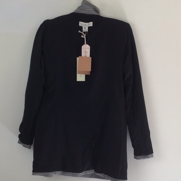 Rachel Zoe black and white checked blazer.  Size 2. Runs big. NWT - Picture 8 of 10